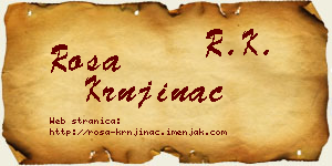 Rosa Krnjinac vizit kartica